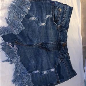 shorts flared at the ends